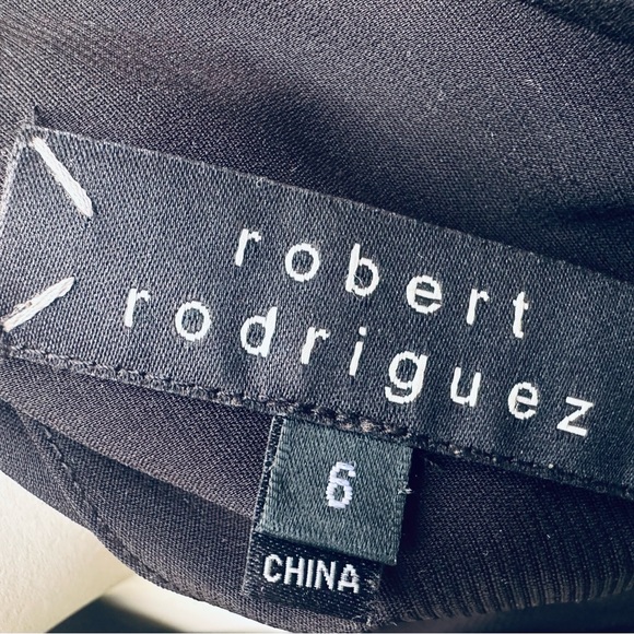 Designer Robert Rodrigues Chained Flutter Sleeve Sexy Draped Blouse - Picture 5 of 10